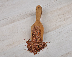 Image showing Linseed on shovel