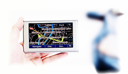 Image showing Gps in a man hand.