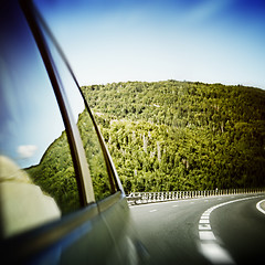 Image showing Car mirror reflection