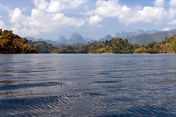 Image showing Cheow Lan Lake or Rajjaprabha Dam Reservoir, Thailand