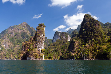 Image showing Cheow Lan Lake or Rajjaprabha Dam Reservoir, Thailand