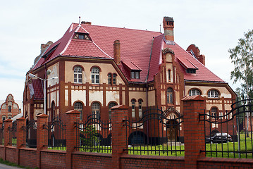 Image showing Old red brick house