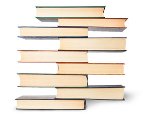 Image showing In front vertical stack in old books