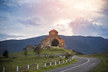 Image showing Jvari monastery church Georgia religion landscape