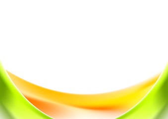 Image showing Bright colorful shiny waves design