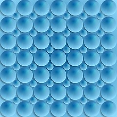 Image showing Blue circle bubbles vector design