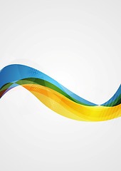 Image showing Bright concept waves abstract background