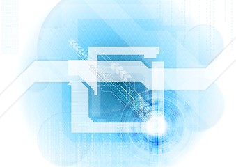 Image showing Abstract blue tech background