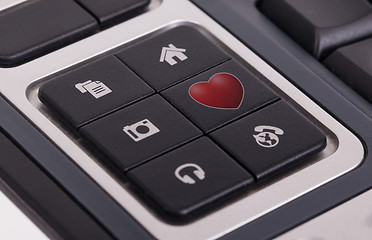 Image showing Buttons on a keyboard - Love