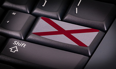 Image showing Flag on keyboard