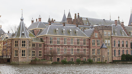 Image showing Binnenhof Palace in The Hague (Den Haag) along the Hofvijfer,  T