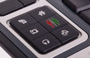 Image showing Buttons on a keyboard - Man and woman