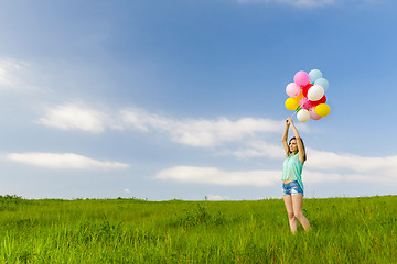 Image showing Girl with Ballons