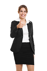 Image showing Business woman with thumbs up