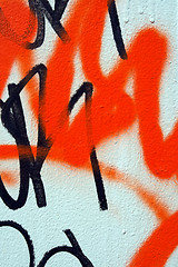 Image showing Abstract red airbrush graffiti