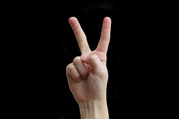 Image showing two finger