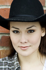 Image showing Beautiful cowgirl