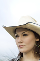 Image showing Beautiful cowgirl