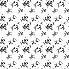 Image showing Sea turtles pattern