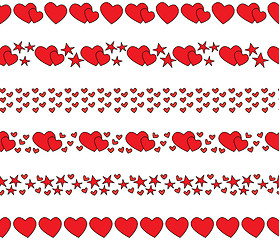 Image showing Hearts borders