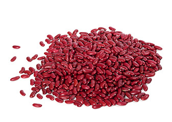 Image showing Red haricots on white background. 