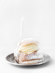 Image showing Semla, traditional Scandinavian cream bun