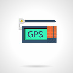 Image showing GPS device flat vector icon