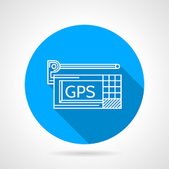 Image showing GPS navigator flat line vector icon