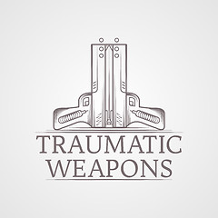 Image showing Abstract vector illustration of traumatic weapons