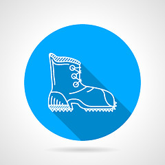 Image showing Flat line vector icon for hike shoe