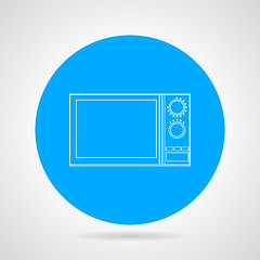 Image showing Microwave flat line vector icon