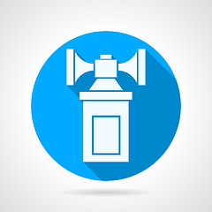 Image showing Double air horn flat vector icon