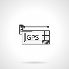 Image showing Black line vector icon for GPS navigator