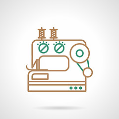 Image showing Sewing machine flat line vector icon