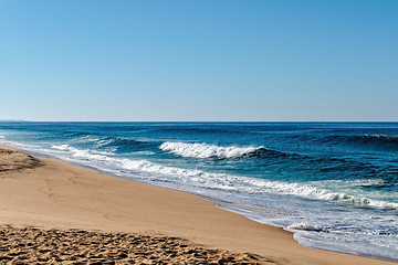 Image showing Waves in the Ocean Crashed on Sand Beach