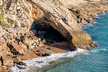 Image showing Small Grotto on Beach