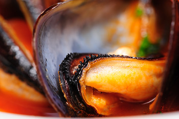 Image showing Mussels in italian rustic style