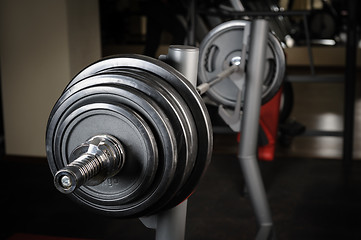 Image showing Barbell ready to workout