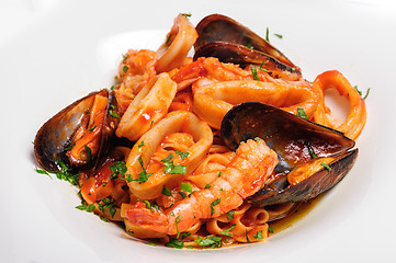 Image showing Seafood mixed saute