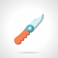 Image showing Flat color vector icon for pocket knife 
