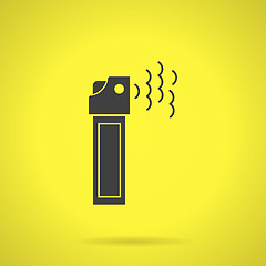Image showing Black teargas can flat vector icon