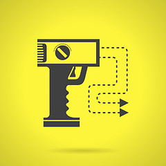 Image showing Black stun gun flat vector icon