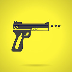 Image showing Black sport airgun flat vector icon