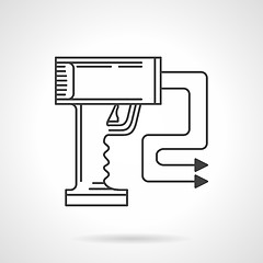 Image showing Contour vector icon for stun gun