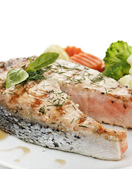 Image showing Salmon With Vegetables