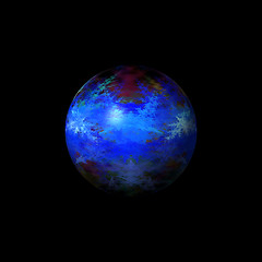 Image showing Abstract Blue Globe