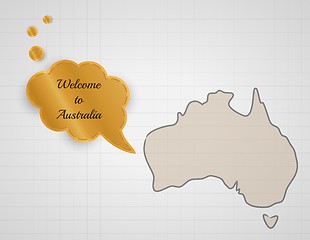 Image showing welcome to australia