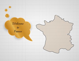 Image showing welcome to france