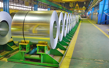 Image showing Cold rolled steel coils