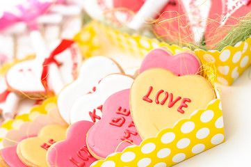 Image showing isolated gingerbread valentine cookie heart